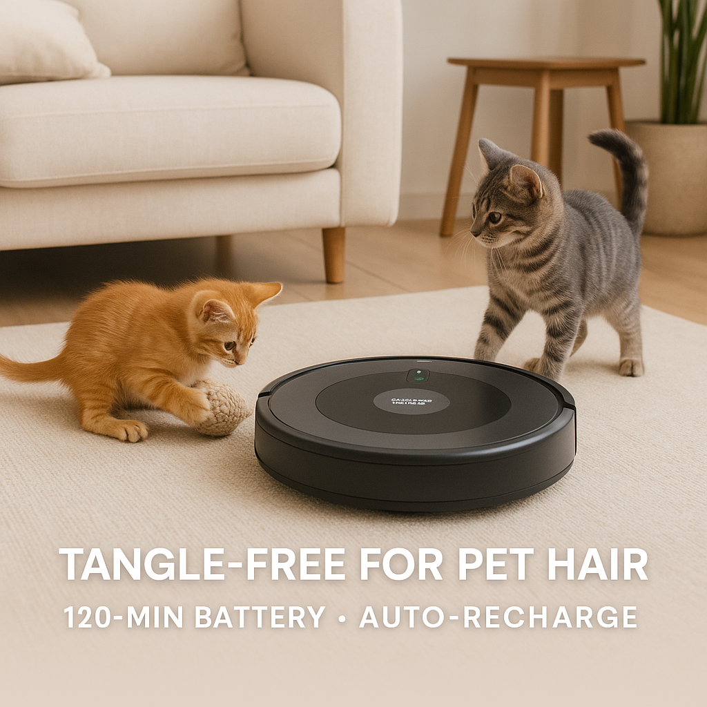 Robot Vacuum and Mop Combo 2500Pa | Smart Cleaner WiFi, Alexa & Pet Hair Tangle-Free