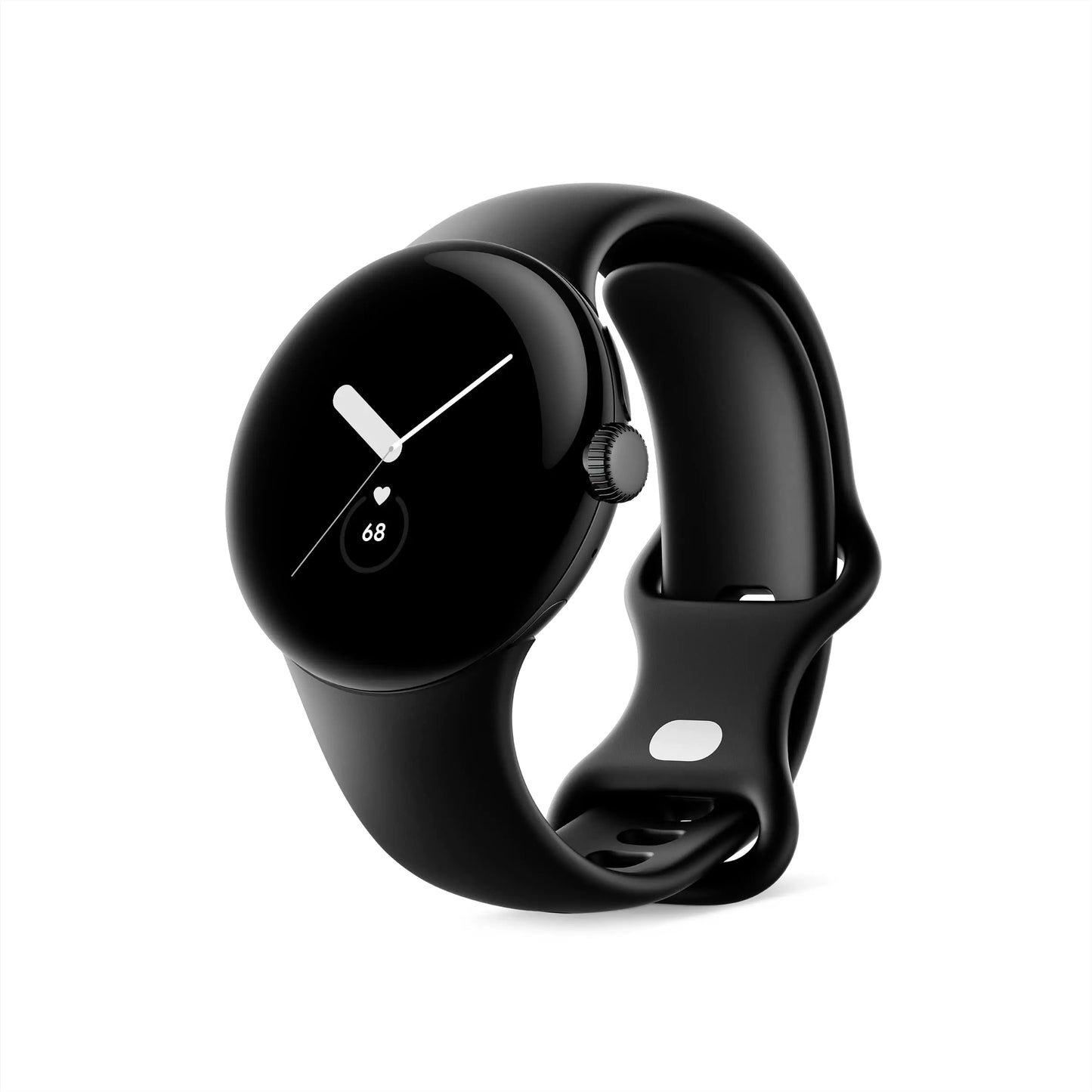 Google Pixel Watch Matte Black Stainless Steel Case Active Band in Obsidian WiFi/BT 41mm