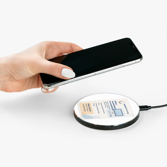 Custom Wireless Charger with Business Advertising Design, Unique Tech Gift, Fast Charging Pad, Personal Branding Item, Office Accessory