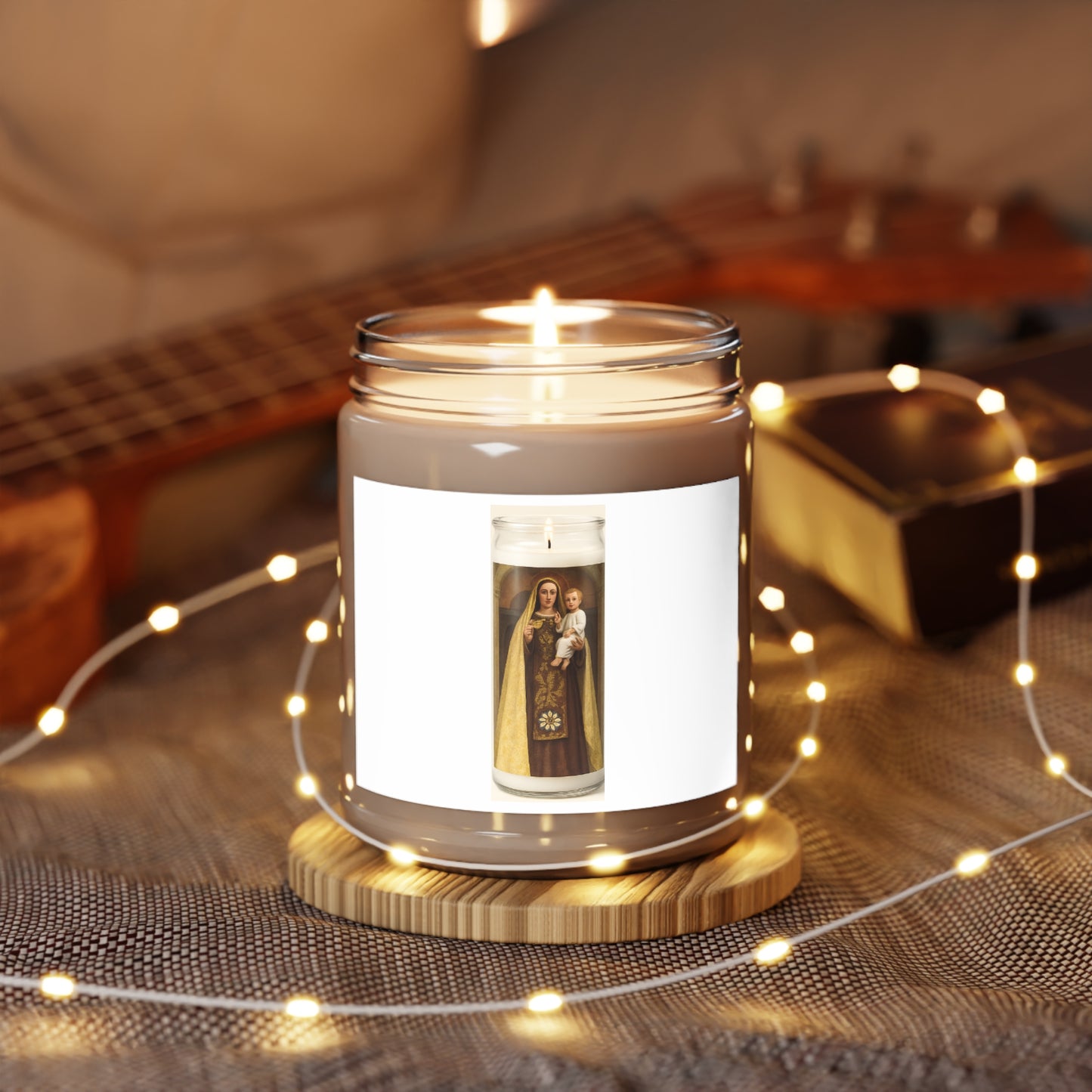 Scented Candle with Religious Design, Spiritual Gifts, Aromatherapy, Home Decor, Candle for Meditation, Gifts for Mom, Holiday Gift
