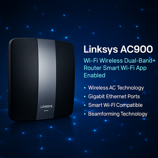 Linksys AC900 Wi-Fi Wireless Dual-Band+ Router Smart Wi-Fi App Enabled to Control Your Network from Anywhere (EA6200)
