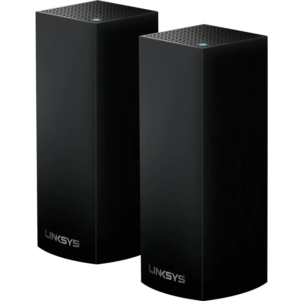Linksys WHW0302B Velop Intelligent Mesh WiFi System: AC4400 Tri-Band Wi-Fi Router Wireless Network for Full-Speed Home Coverage (Black 2-Pack)