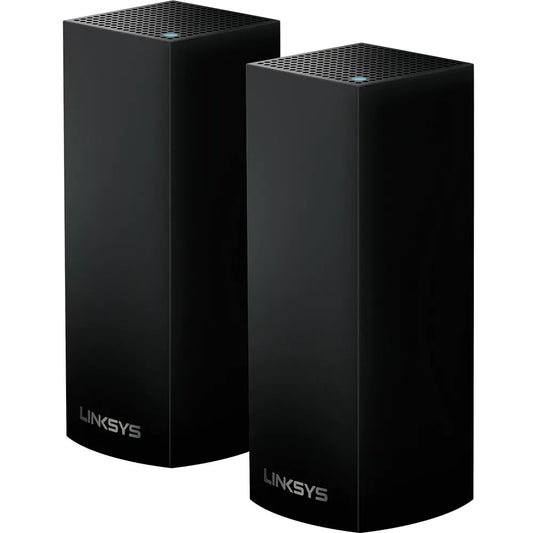 Linksys WHW0302B Velop Intelligent Mesh WiFi System: AC4400 Tri-Band Wi-Fi Router Wireless Network for Full-Speed Home Coverage (Black 2-Pack)