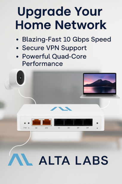 Alta Labs Route10 Router VPN | 10 Gbps Qualcomm Quad-Core Security