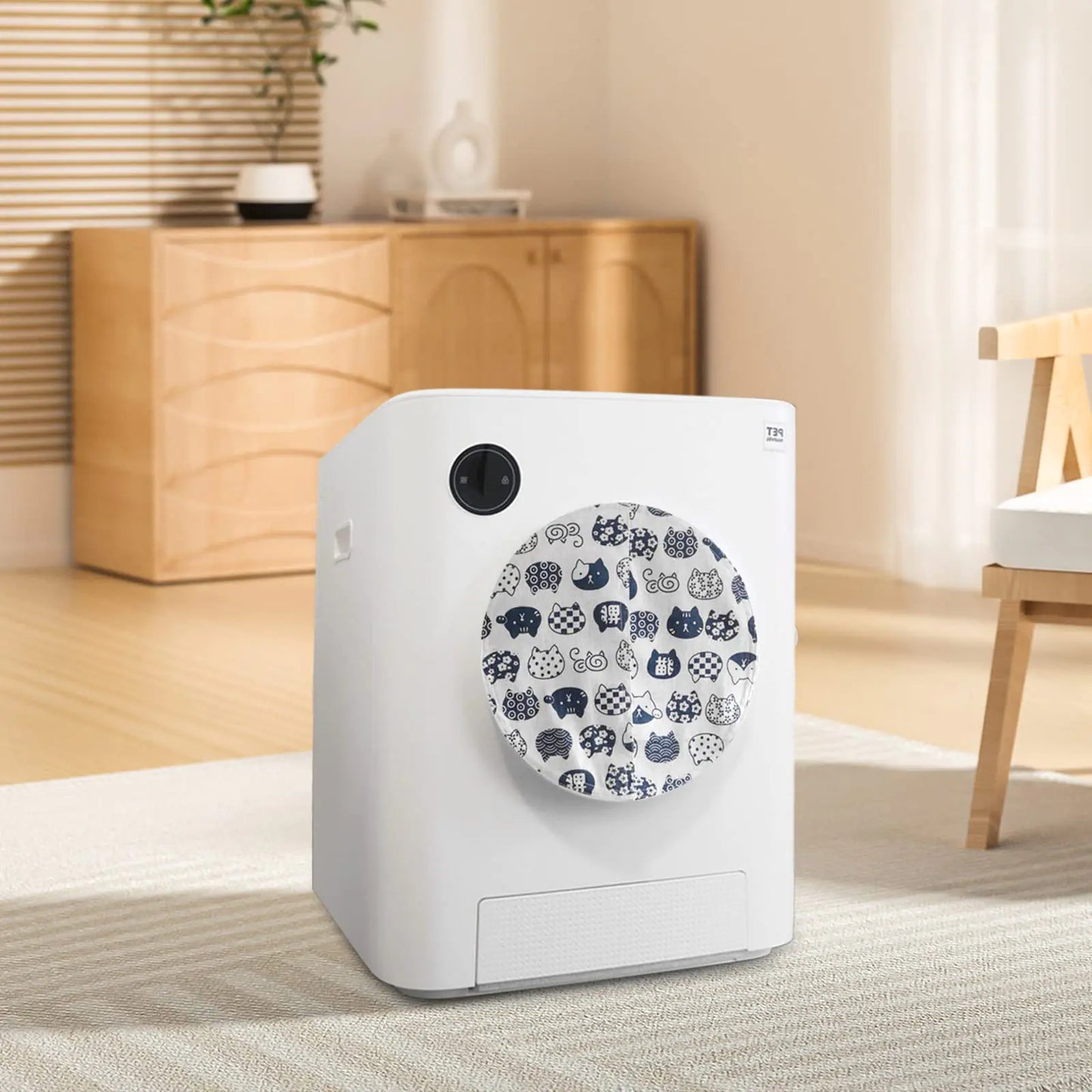 Ligebul Cat Litter Box Curtain Cat Litter Box Door Flap Self Cleaning Litter Box Door Curtain for Automatic Litter Box Robot（Curtain Only）
